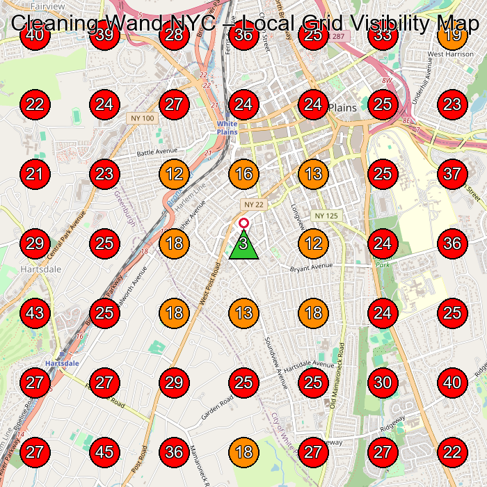Cleaning Wand NYC GeoGrid visibility map for Janitorial Service in None